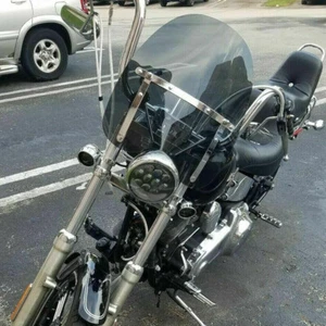 Smoke Windshield For Harley Sportster XL 1200 883 Dyna Glide Softail Night Train - Bild 1 von 12