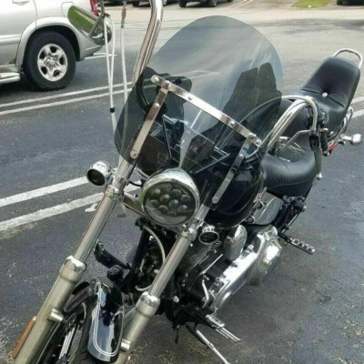 Parabrisas de humo para Harley Sportster XL 1200 883 Dyna Glide Softail Night Train Foto 1 de 4