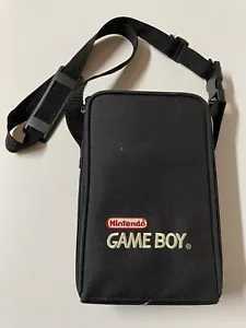 Vintage Official Nintendo Gameboy Carry Case Travel Bag Black Strap w/ Tray G1 - Picture 1 of 6