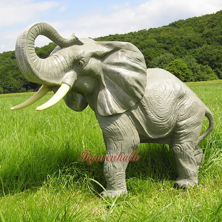 Homezone Elefant Gartenfiguren Set – 3 Stück Aus Wetterfestem Harz, Steinoptik, Für Garten, Terrasse, Teich