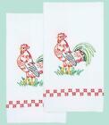 DIY Jack Dempsey Rooster Chicken Stamped Cross Stitch Guest Hand Towel Kit