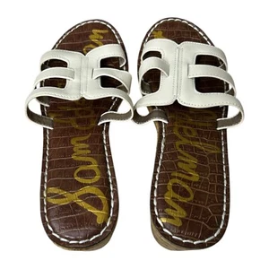 Sandalia de cuña de corcho Sam Edelman marfil con logotipo Ronie talla 8 - Imagen 1 de 5