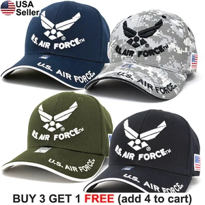 US Air Force Logo Cap Hat USAF Military American U.S. Armed Forces USA Patriotic - Picture 1 of 16
