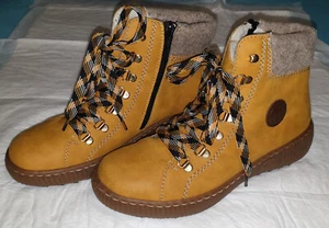 Riker Schnürstiefel Damen Gr.37 Stiefeletten gefüttert neuwertig Winterschuhe - Bild 1 von 5
