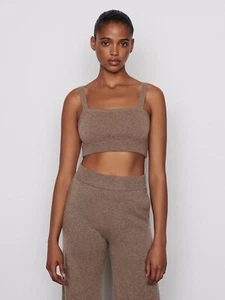 Nuevo MARCO Cachemira Recortado Tanque Beige Espelta Top Talla XS Venta al por menor $230 - Imagen 1 de 18