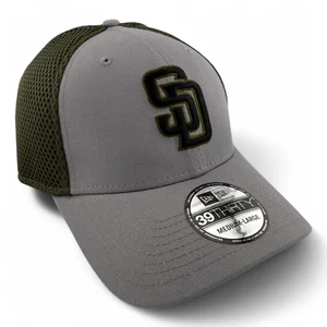 New Era San Diego Padres MLB Grau/Olivgrün Neo Mesh 39Thirty Flex Fit Mütze Cap - Bild 1 von 7