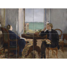 Edouard Manet Interior At Arcachon 1871 Painting XL Panel Poster (8 Sections)