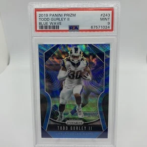 2019 Panini Prizm Todd Gurley II Blue Wave /199 PSA 9 - Picture 1 of 3