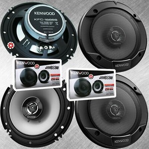 4x Kenwood Car Audio KFC-1666S 300 Watts 6.5" 2-Way Neodymium Coaxial Speakers