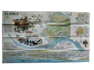 Alaska Map - National Geographic Magazine Supplement - May 1994 - Picture 1 of 2