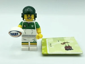 100% Real Lego Series 19 Minifigure Rugby Player - Picture 1 of 1