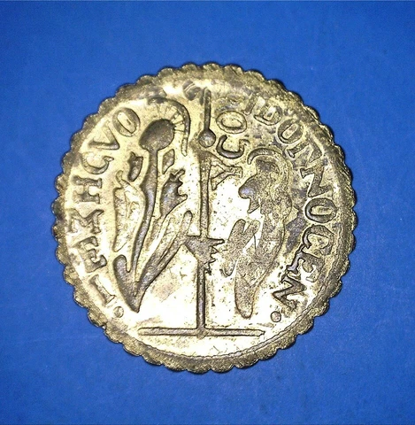 CIRCA 1890 TUNISIA (SFAX REGION) - HALF ZECHINO - GILT BRASS - *53317048 Cover
