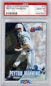 PEYTON MANNING 2000 Fleer Gamers #18 PSA 10 GEM MINT - COLTS POP 17 - Picture 1 of 2