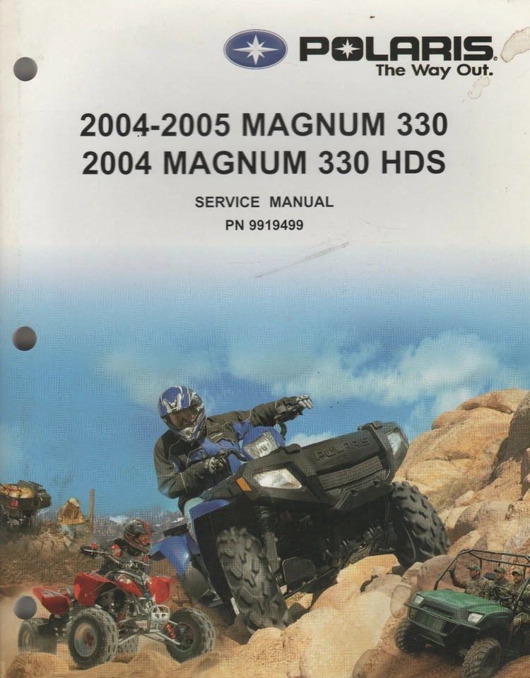 2004, 2005 POLARIS ATV MAGNUM 330, MAGNUM 330 HDS MANUAL DE SERVIÇO 9919499 (848) - Imagem 1 de 1