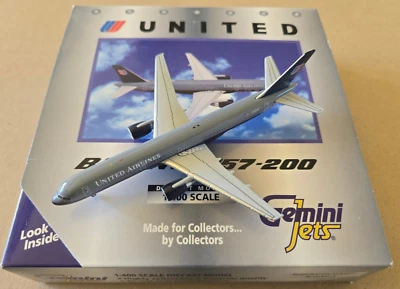 1:400 Boeing 757-200 United Airlines Battleship Grey N565UA Gemini Jets - Image 1 of 4