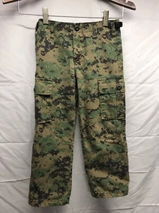 Used Boys Marine USMC Marpat Camo Pants Size 4, Adjustable Waist, Army Pants - Picture 1 of 8