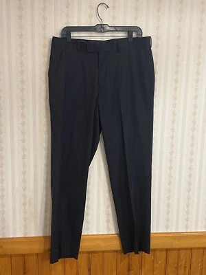INC London Wool Blend Dress Pants Men’s Size 34 x 30 Black Striped - Image 1 of 4