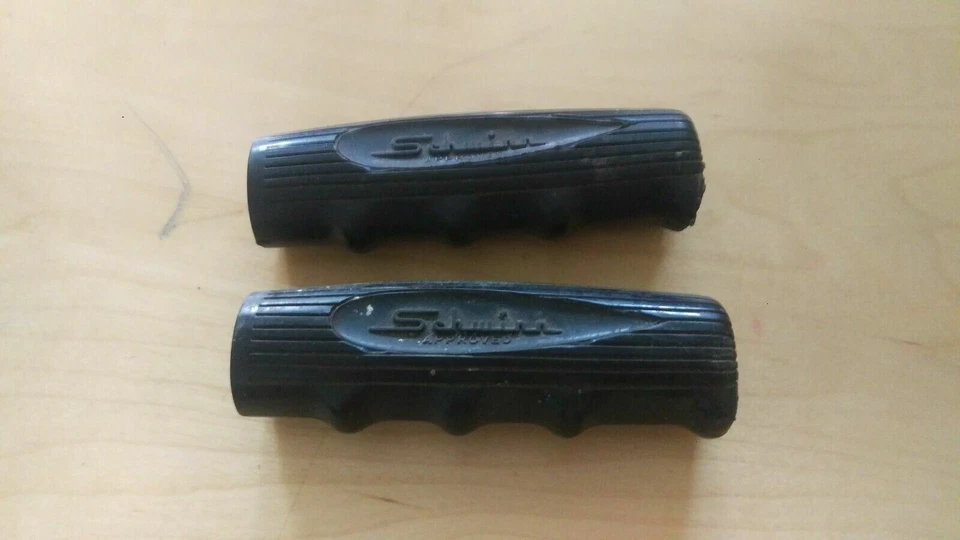 Винтажные черные ручки Schwinn No2 4,5 дюйма 60-е 70-е одобренные Schwinn сделано в Чикаго - Изображение 1 из 4