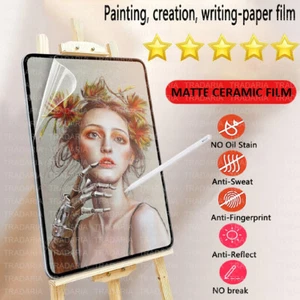 IPAD Cadre Noir Souple Céramique Mat Papier Finition Anti Glare Écran Protecteur - Photo 1/11