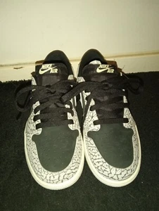 Nike Shoes Air Jordan 1 Low OG Black Cement Elephant CZ0790-001 Size EU 38 UK5 - Bild 1 von 5