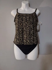 Jones New York Tankini Swim suit Size 12 Animal Print Nwt - Picture 1 of 7