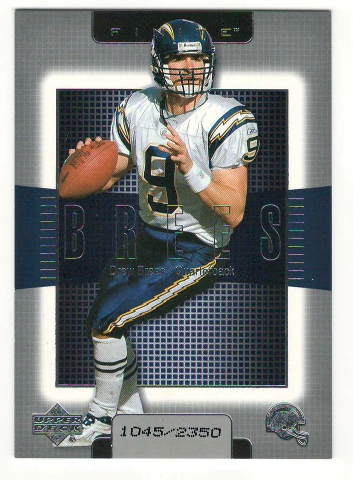 DREW BREES 2003 Upper Deck Finite Base Card #9 #1045/2350 Chargers Saints HOF 03 - Image 1 of 1