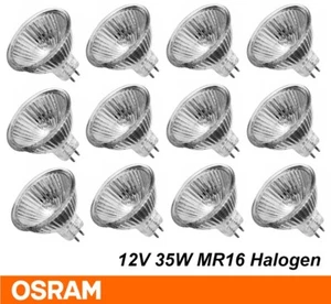 12 x 12V 35W MR16 Halogen Light Globes Bulbs Lamps Dimmable Wide Beam 60D OSRAM - Picture 1 of 5
