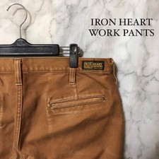 Iron Heart Used 801 Heavy Duck Double Knee Logger Jeans Brown W38in L26in