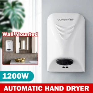 1200W Powerful Automatic Electric Hand Dryer Wall Mounted Washroom Bathroom AU - Picture 1 of 11