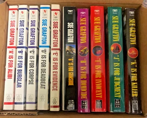 Lot Of 10 Sue Grafton PB Alphabet Crime Mystery Series A B C D E G H I J K - Picture 1 of 1