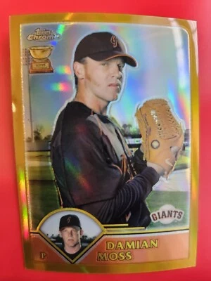 2003 Topps Chrome Gold Refractors #355 Damian Moss 242/449 -San Francisco Giants - Image 1 of 2