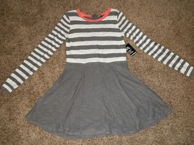 VESTIDO SUÉTER STRETCH FEMININO EXPRESSO TAMANHO GRANDE MANGA LONGA CINZA BRANCO NOVO COM ETIQUETAS - Imagem 1 de 4