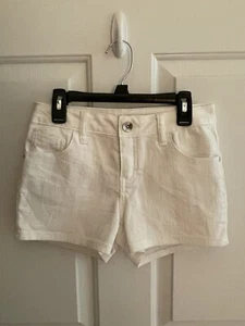 Justice White Denim Shorts, Girls Sz 12R - Picture 1 of 6