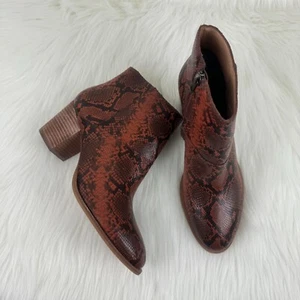 Madewell The Rosie Lederstiefelette mit Schlangenprägung Größe 8,5 - Bild 1 von 13
