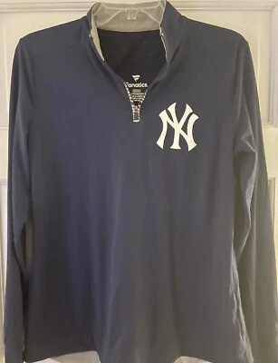 MLB New York Yankees Fanáticos Pullover 1/4 Cremallera Pullover Mujeres Adulto Pequeño Foto 1 de 4