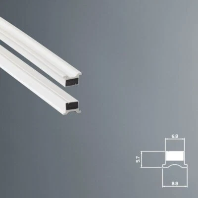 RICAMBI & BOX DOCCIA Guarnizione Magnetica Box Doccia in Gomma EC-MAG-3302 | KIT 2 PE - Colore Grigio