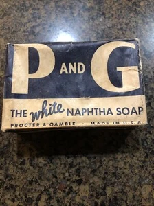 P and G WHITE NAPHTHA SOAP Vintage OLD STOCK 1930s Procter & Gamble LAUNDRY - Picture 1 of 4