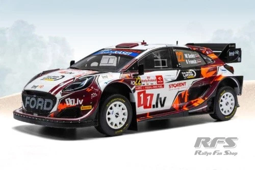 Ford Puma WRC Rally1 Martins Sesks Rally Rally Polonia 2024 1:43 IXO RAM 944 - Immagine 1 di 1