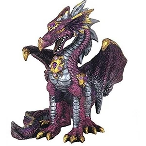 Dragón Púrpura Medieval Fantasía Estatuilla Escultura Estatua Decoración Nuevo - Imagen 1 de 2