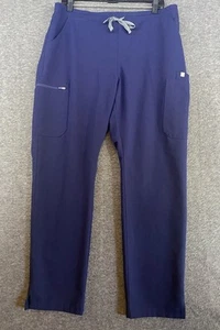 Pantalones Exfoliantes Figs Azul Cintura Elástica Bolsillos Colección Técnica Talla Grande - Imagen 1 de 14