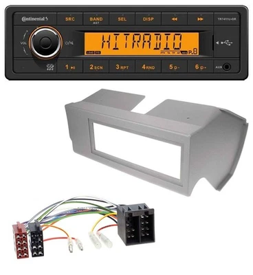 Continental 1DIN USB AUX MP3 Autoradio für Fiat Panda (bis 2002) - grau - Bild 1 von 4