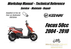 Keeway Focus 50cc Manuale Officina Servizio Riparazione USB 2004 - 2010 - Foto 1 di 11