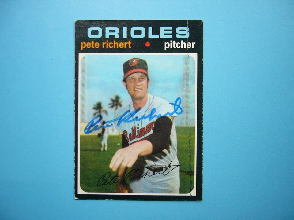 1971 O-PEE-CHEE MLB BASEBALL CARD #273 PETE RICHERT VG+ NICE AUTOGRAPH AUTO OPC - Image 1 of 3