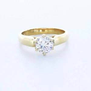 14K Gold Solitär Verlobungsring Rankgitter 1,03 ct rund Lab-gezüchtet Diamant D SI1 - Bild 1 von 5