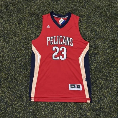 Adidas NBA New Orleans Pelicans Anthony Davis Swingman Red Jersey Mens Sz Large - Image 1 of 4