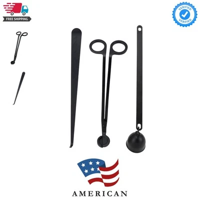 Juego de accesorios de velas de lujo con recortadora de mechas, cucharón y amortiguador - ¡Regalo perfecto! Foto 1 de 4