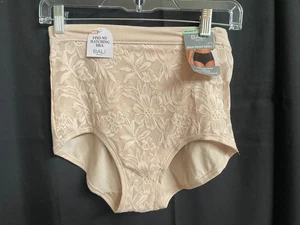 SLIP VITA ALTA NUOVO CON ETICHETTE TG 8 XL BALI BEIGE COTONE TRASPIRANTE MODAL PIZZO - Foto 1 di 6