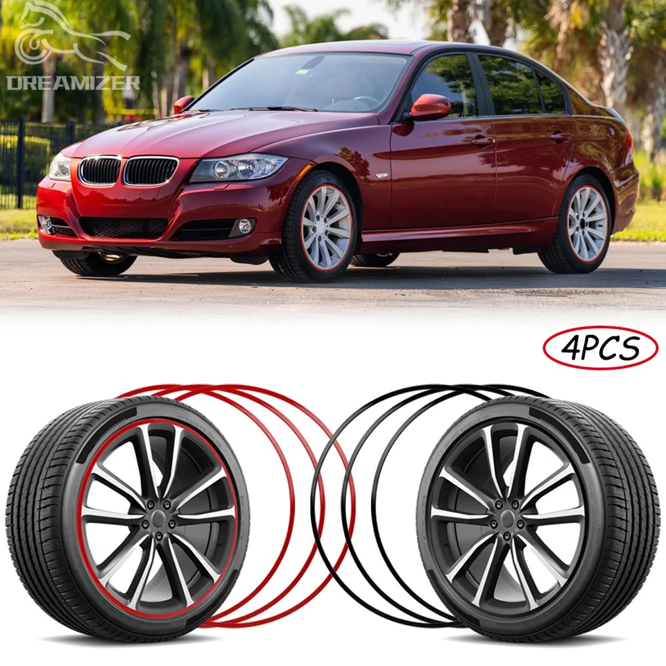 18" 19" 20" Alloy Wheel Hub Rim Protector Trim Ring For E90 E91 E92 335i 328i - Image 1 of 4