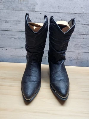 BOTAS VAQUERAS DINGO AMSTERDAM HOLGADAS DE CUERO NEGRAS - MUJER TALLA 8 M Foto 1 de 4