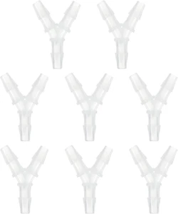 Uxcell 5/16" Schlauch Widerhakenverschraubung, 8 Stück gleich Stachel Y Form 3 Wege Kunststoff Spleiß - Bild 1 von 12